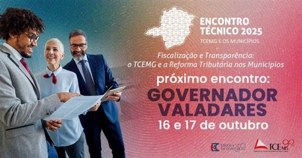 Imagem do evento Encontro Técnico GV|Fiscalização e Transparência: TCEMG e a Reforma Tributária nos  Municípios