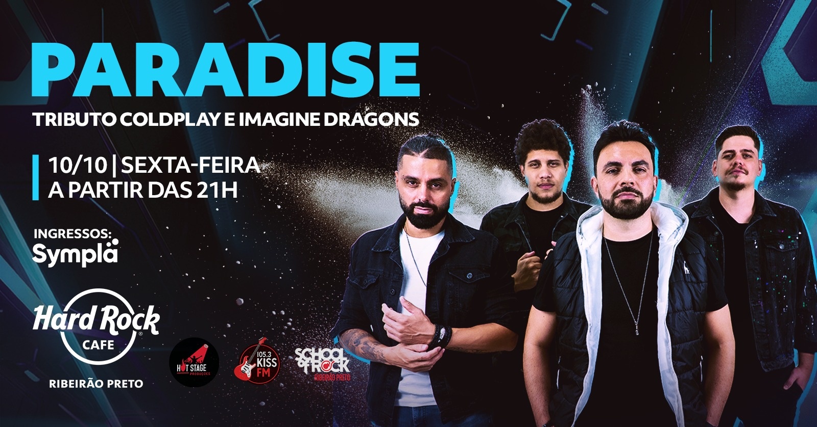 Paradise – Tributo ao Coldplay & Imagine Dragons no Hard Rock Cafe Ribeirão Preto
