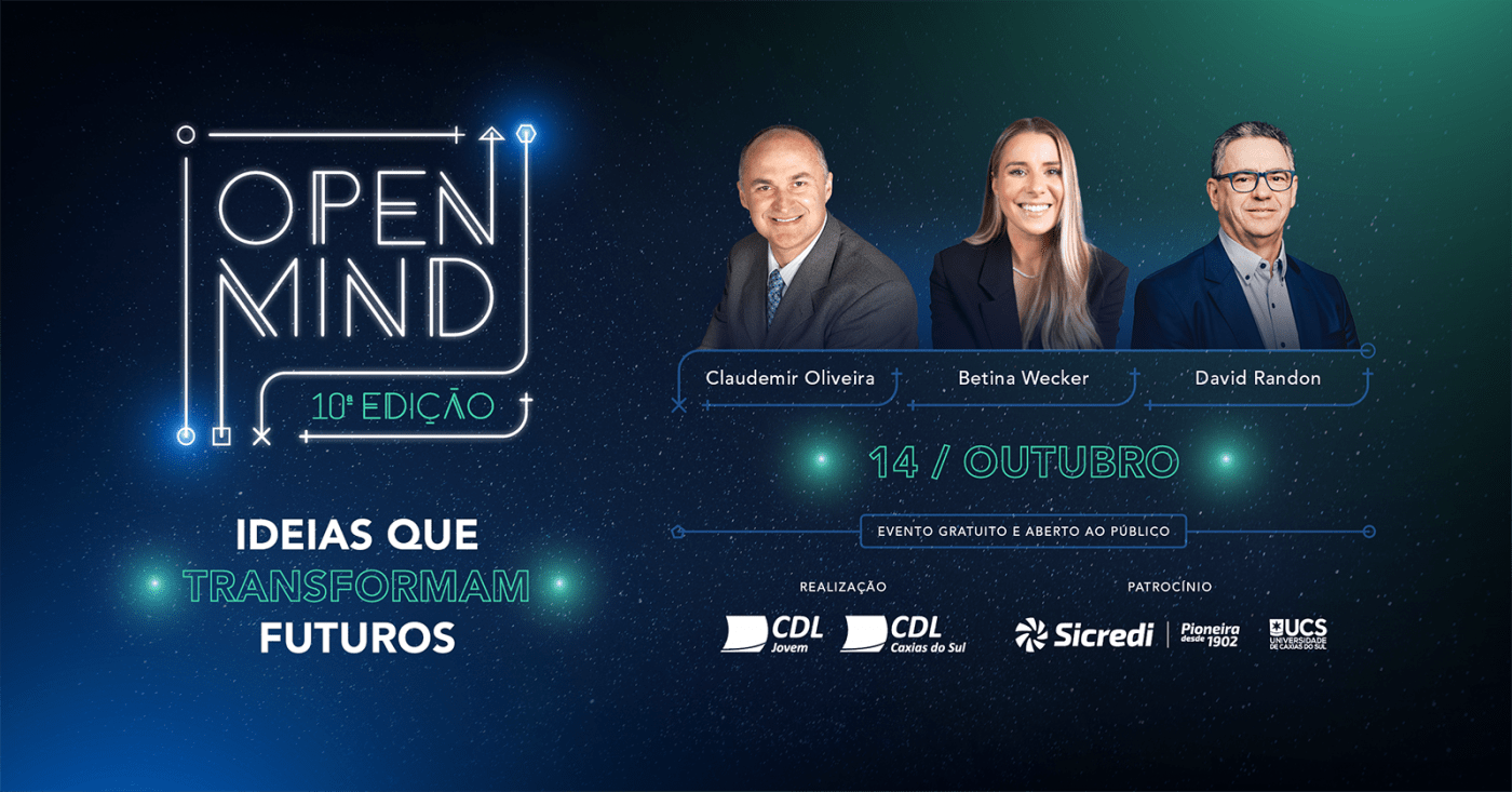 Open Mind 2025 - ideias que transformam futuros em Caxias do Sul - Sympla