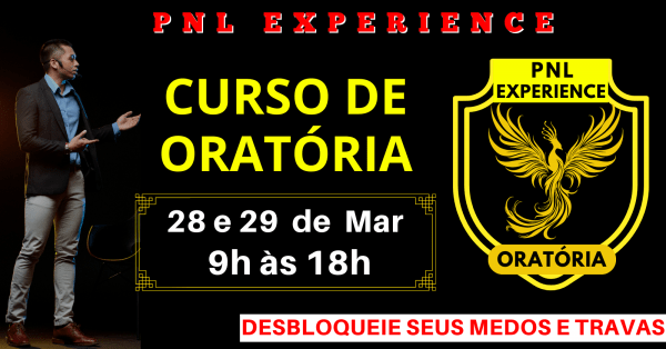 Imagem do evento Curso de Oratória com PNL - Alto Impacto para Superar o Medo de Falar em Público