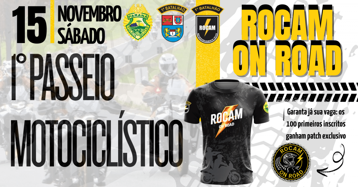 Logo Rocam Png 1º PASSEIO MOTOCICLÍSTICO - ROCAM ON ROAD em Ponta Grossa - Sympla
