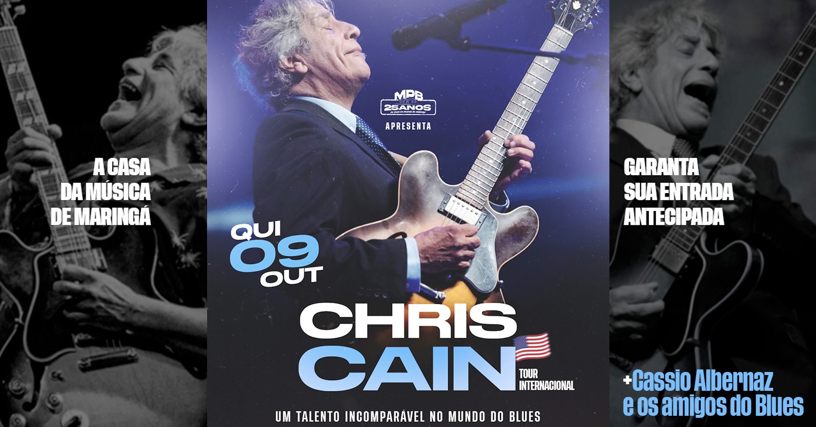 Chris Cain (USA) + Cassio Albernaz e Os Amigos do Blues