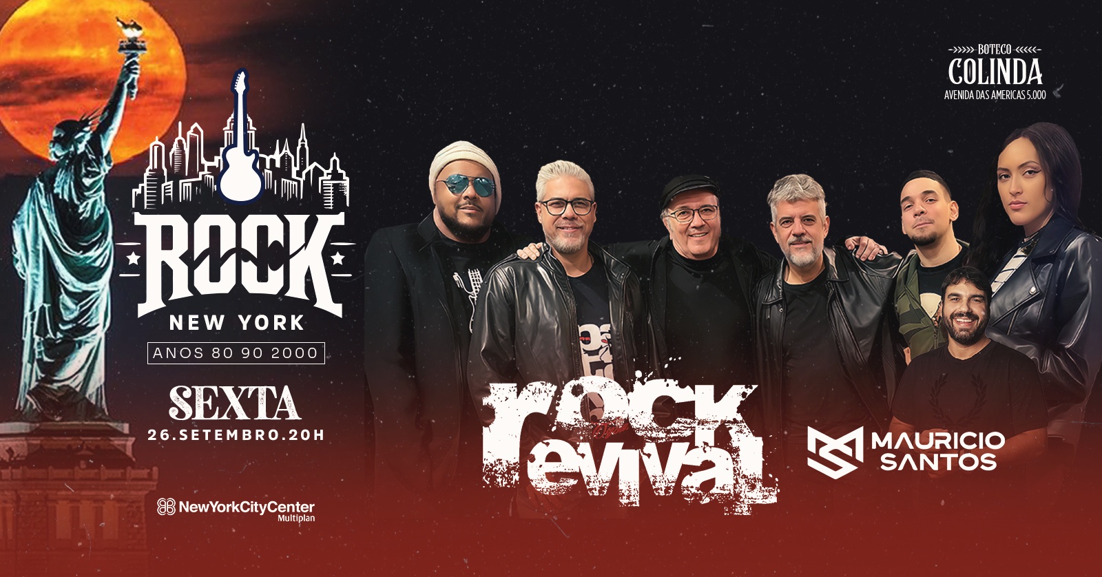 ROCK NEW YORK | BANDA ROCK REVIVAL | DJ MAURÍCIO SANTOS | BOTECO COLINDA | NEW YORK CITY CENTER