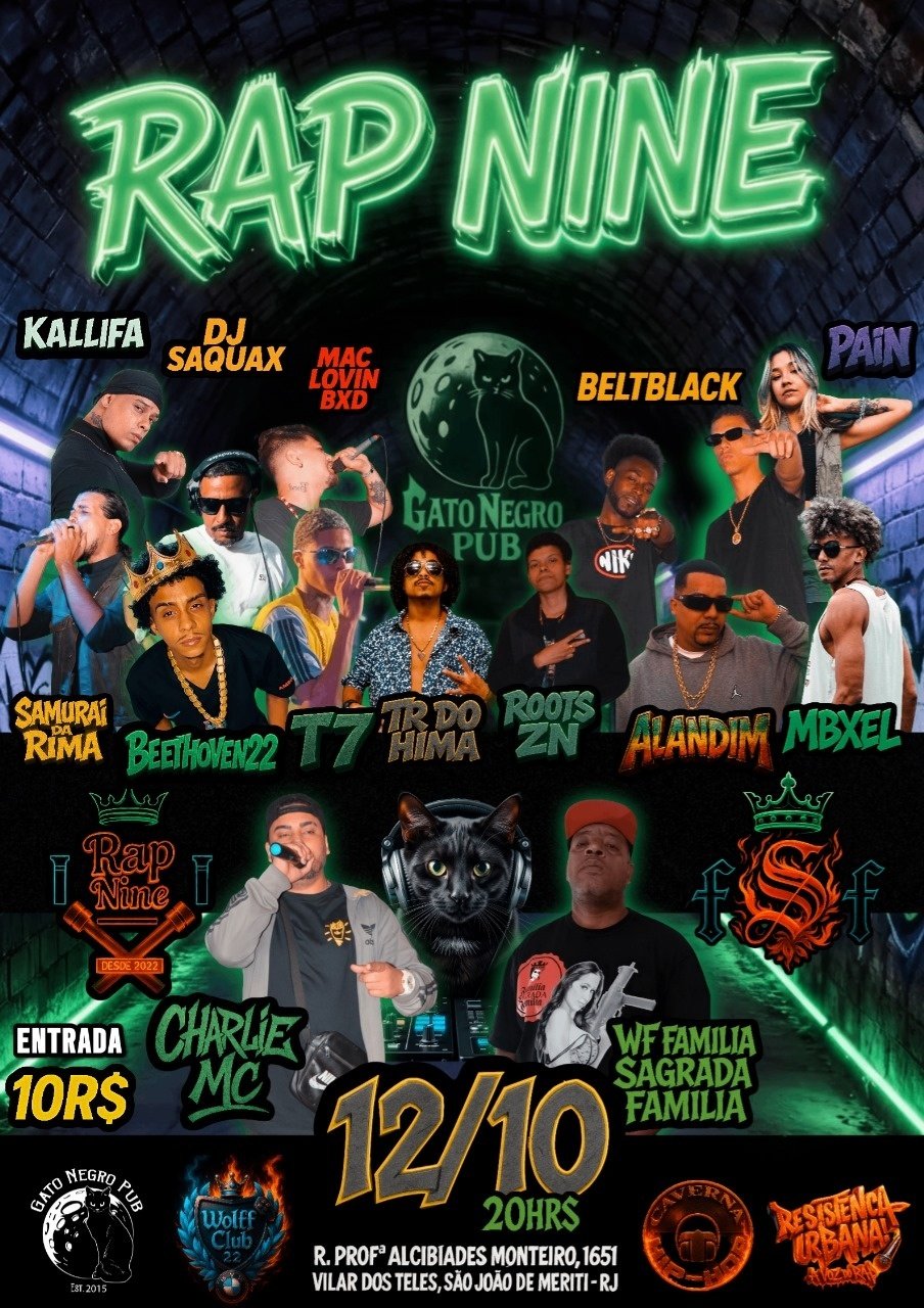 Rap Trap Funk festival,Rap Nine e Família sagrada Família em São