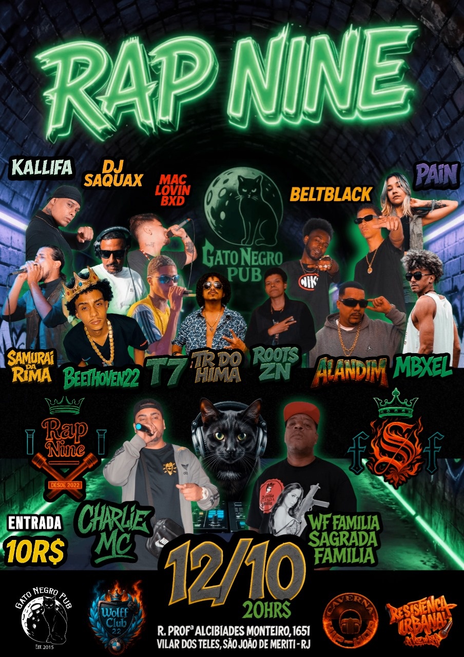 Rap Trap Funk festival,Rap Nine e Família sagrada Família em São