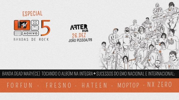 Imagem do evento Especial: Mtv ao vivo 5 bandas de rock em João Pessoa/PB