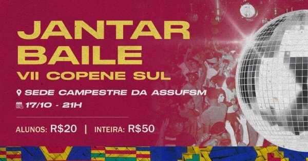 Imagem do evento Jantar Baile do VII COPENE Sul