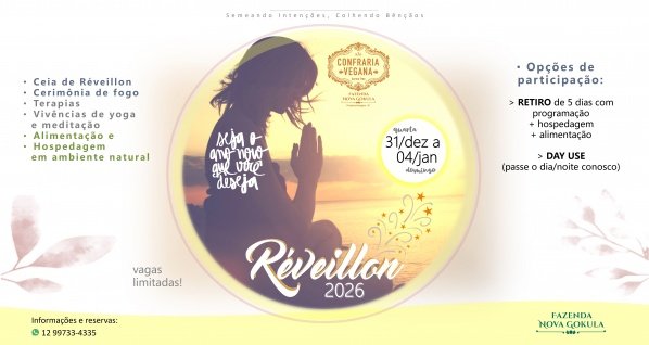 Imagem do evento RETIRO DE RÉVEILLON 2026 - Ecologia, saúde e bem-estar!
