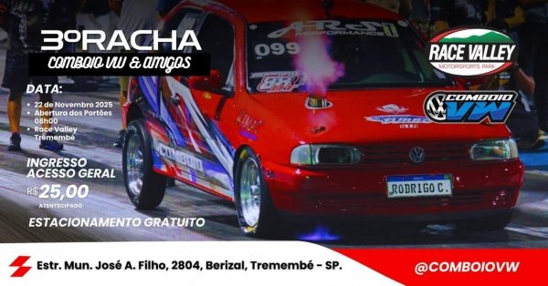 3° RACHA COMBOIO VW em Tremembé - Sympla