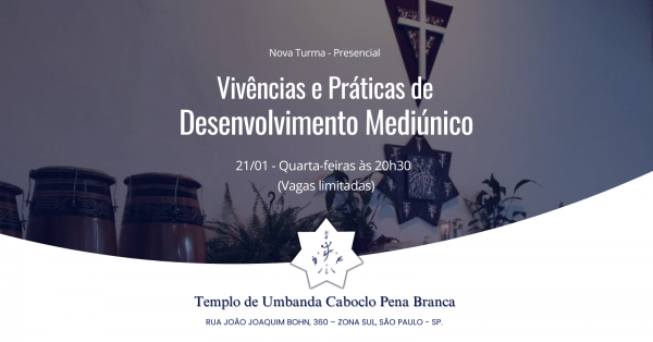 Imagem do evento Vivências e Práticas de Desenvolvimento Mediúnico 2026