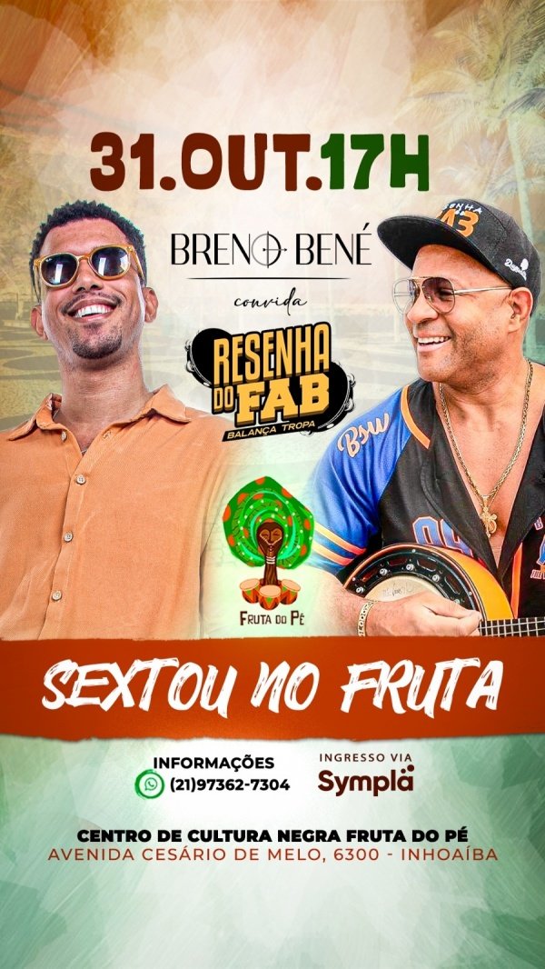 Imagem do evento Sextou no Fruta - Breno Bené convida Leandro Fab