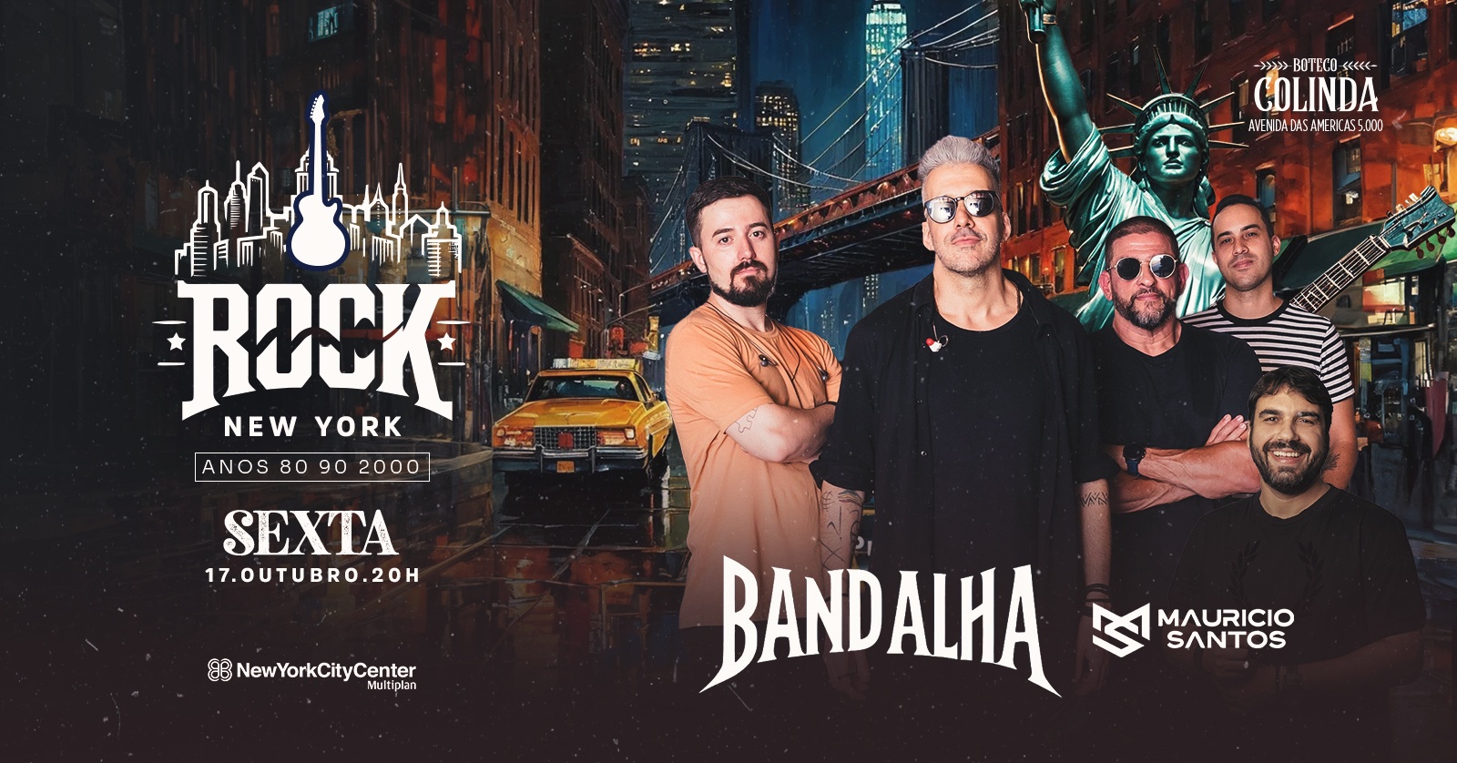 ROCK NEW YORK | BANDA BANDALHA | DJ MAURÍCIO SANTOS | NEW YORK CITY CENTER BARRA