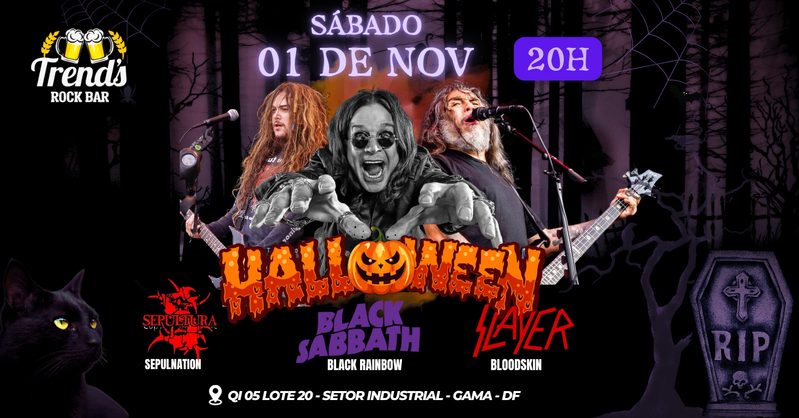 HALLOWEEN 01 DE NOVEMBRO TRENDS ROCK BAR