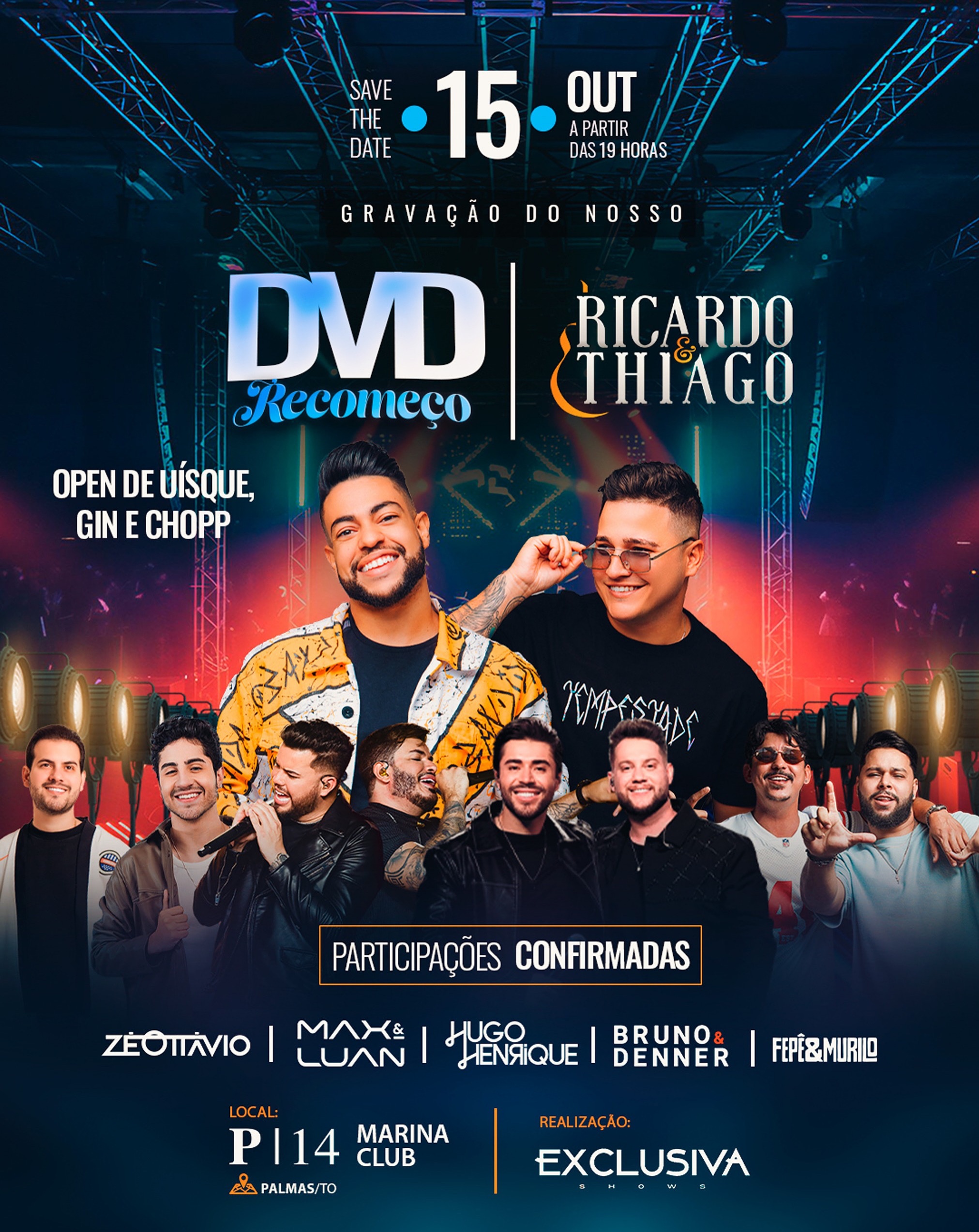 DVD RECOMEÇO RICARDO E THIAGO 15/10 em Palmas - Sympla