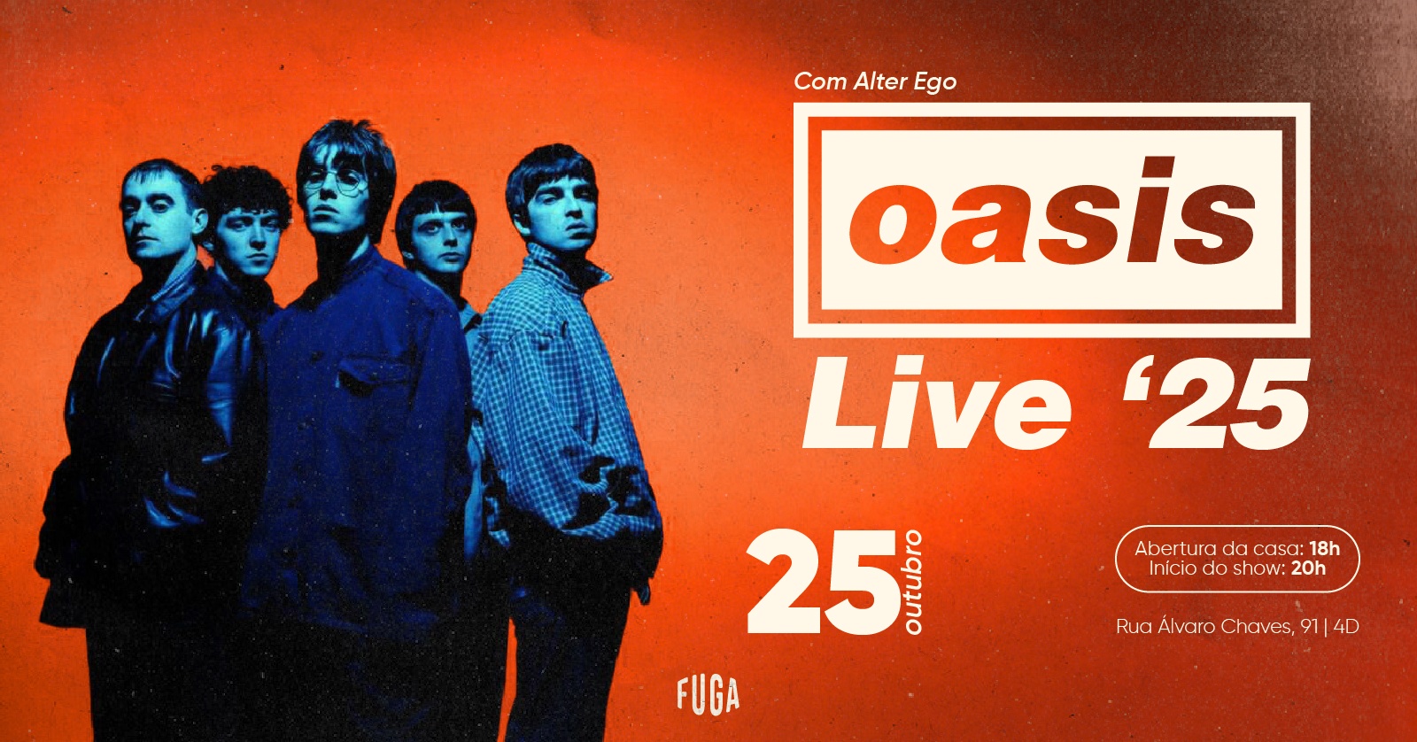 25.10 | OASIS com ALTER EGO em Porto Alegre - Sympla