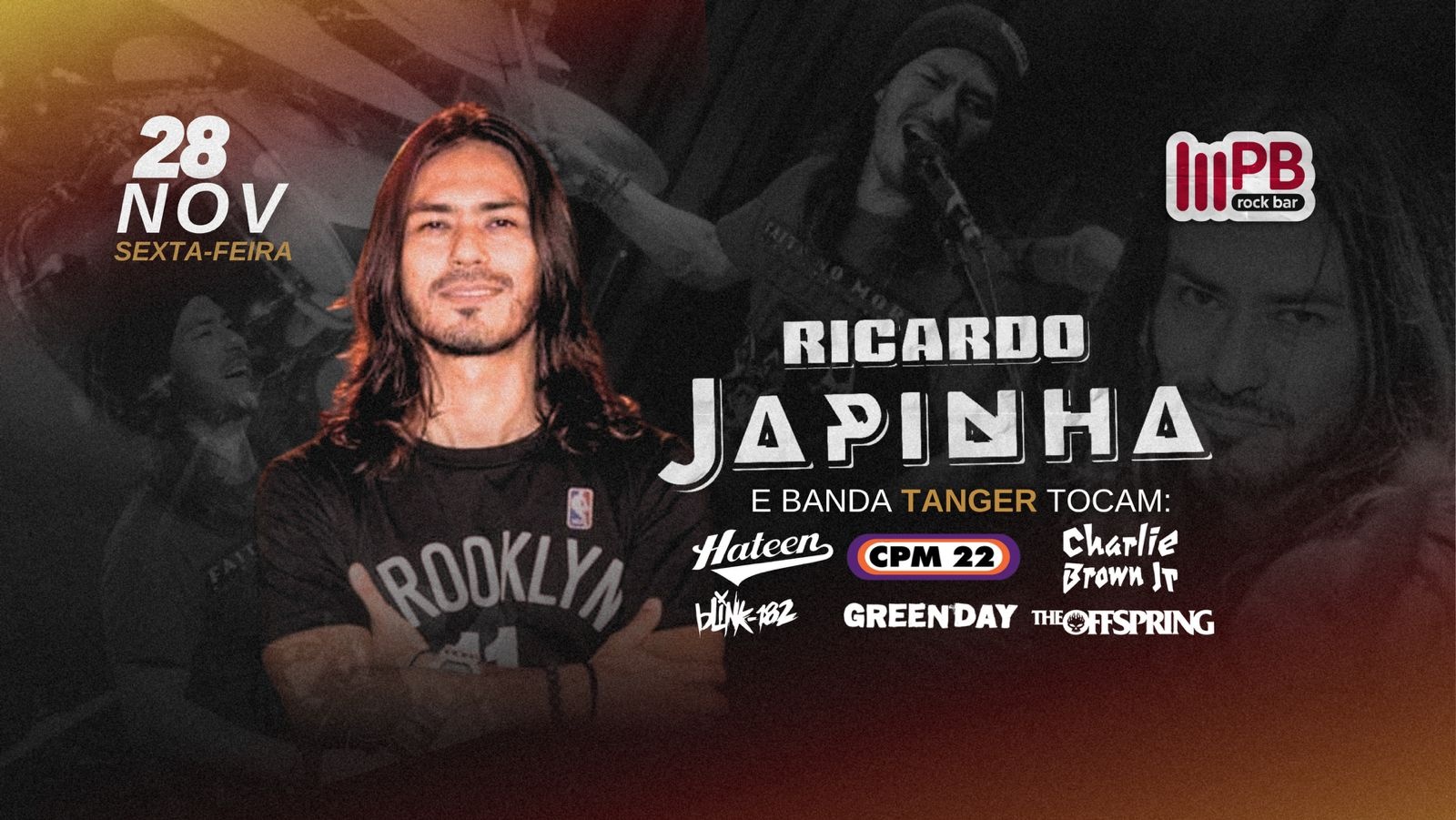Image for the event: Tributo ao rock com Japinha (Ex-CPM 22) e banda Tanger em Maringá/PR