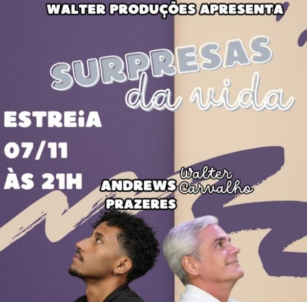 Imagem do evento Surpresas da vida - SEXTA 23/01 às 21h00