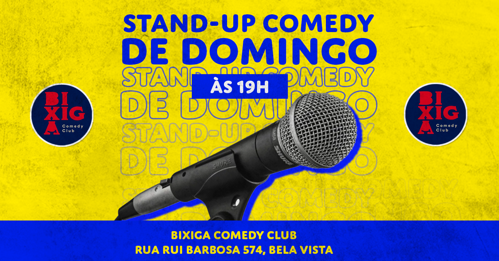 Domingo do Standup às 19h no Bixiga Comedy em São Paulo