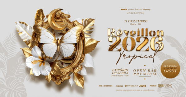 Imagem do evento RÉVEILLON TROPICAL 2026 - OPEN BAR PREMIUM - OPEN FOOD - Montes Claros (MG)