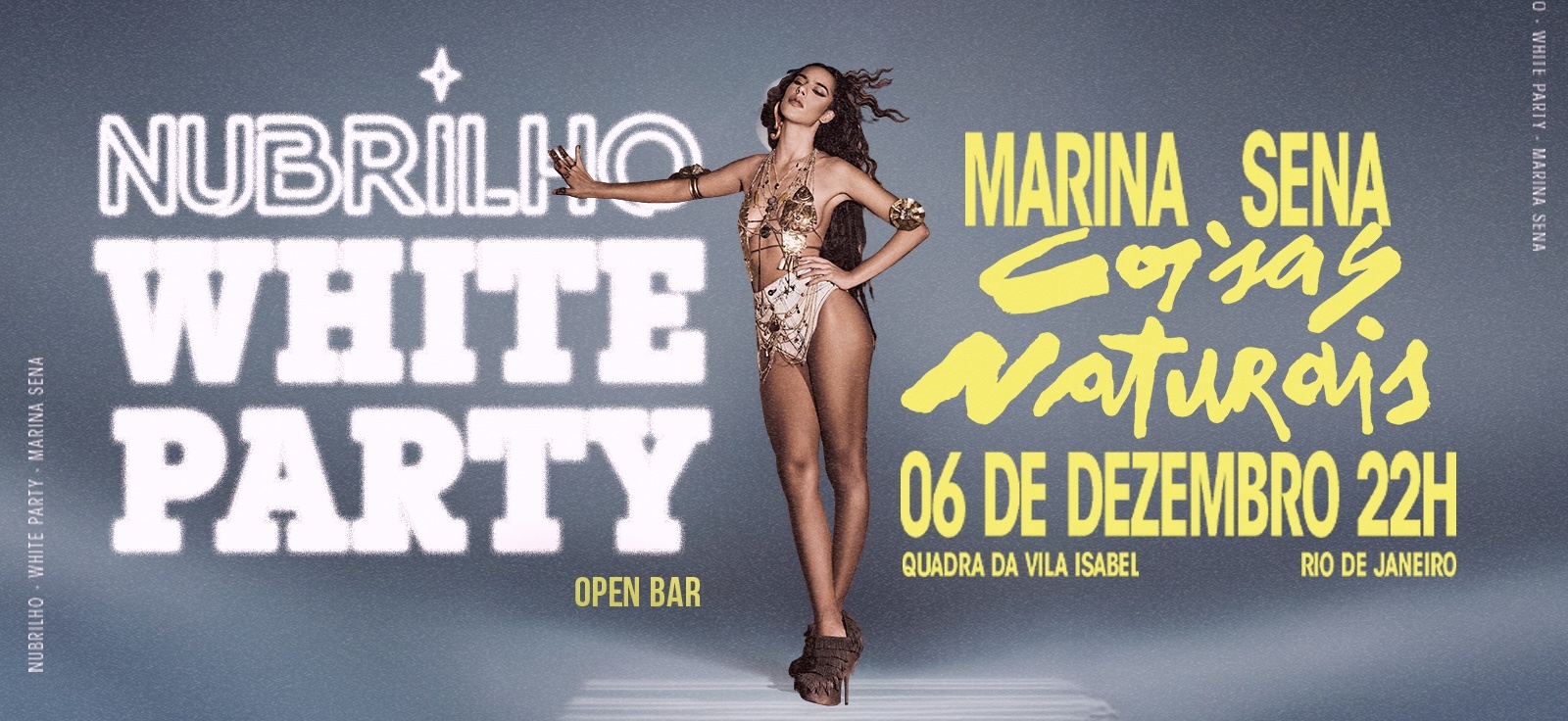 Nubrilho Convida Marina Sena - White Party | Open Bar | Duas Pistas |  Quadra Vila Isabel em Rio de Janeiro
