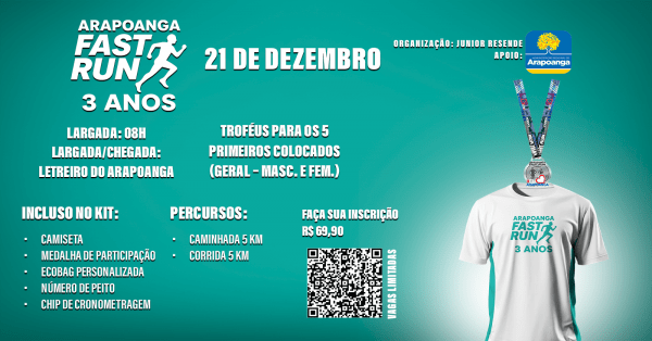 Imagem do evento ARAPOANGA FAST RUN - 3 ANOS