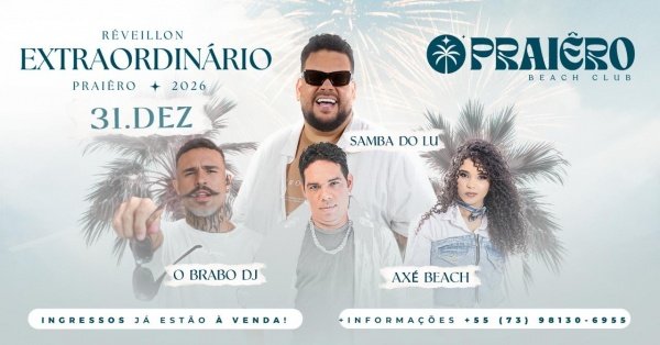 Imagem do evento Réveillon Extraordinário Praiêro 2026