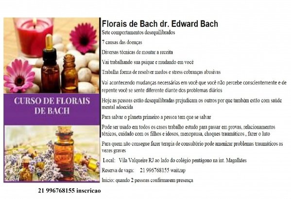 Imagem do evento Florais de Bach dr. Edward Bach e autognose