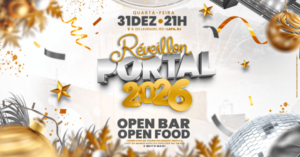 Imagem do evento 31/12 - REVEILLON PORTAL RIO ALL INCLUSIVE- OPEN BAR E OPEN FOOD