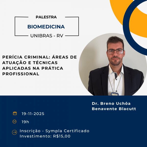Imagem do evento Perícia Criminal: áreas de atuação e técnicas aplicadas na prática profissional