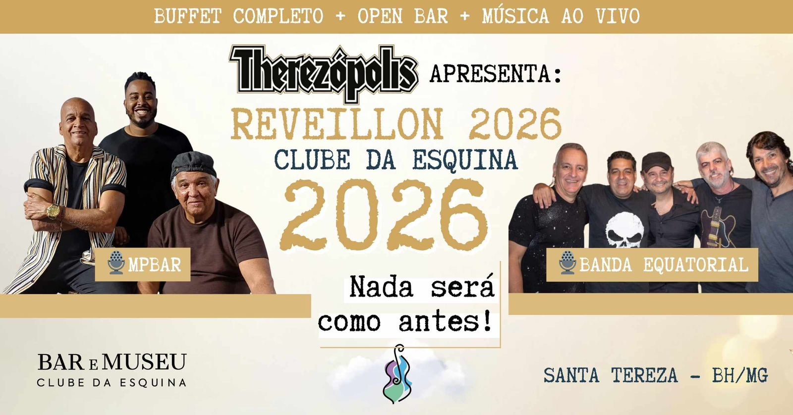 New Home - Push 30 Reveillon all inclusive 2026 no Clube da Esquina Santa Tereza BH/MG por Cervejaria Therezópolis