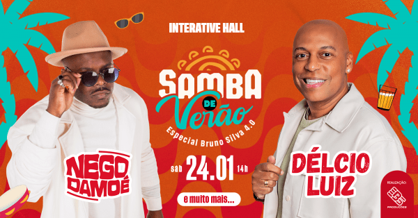 Imagem do evento SAMBA DE VERÃO - ESPECIAL  BRUNO SILVA 4.0