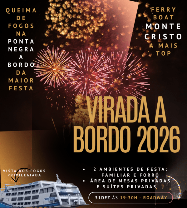 Imagem do evento Virada a Bordo 2026 - F/B Monte Cristo II