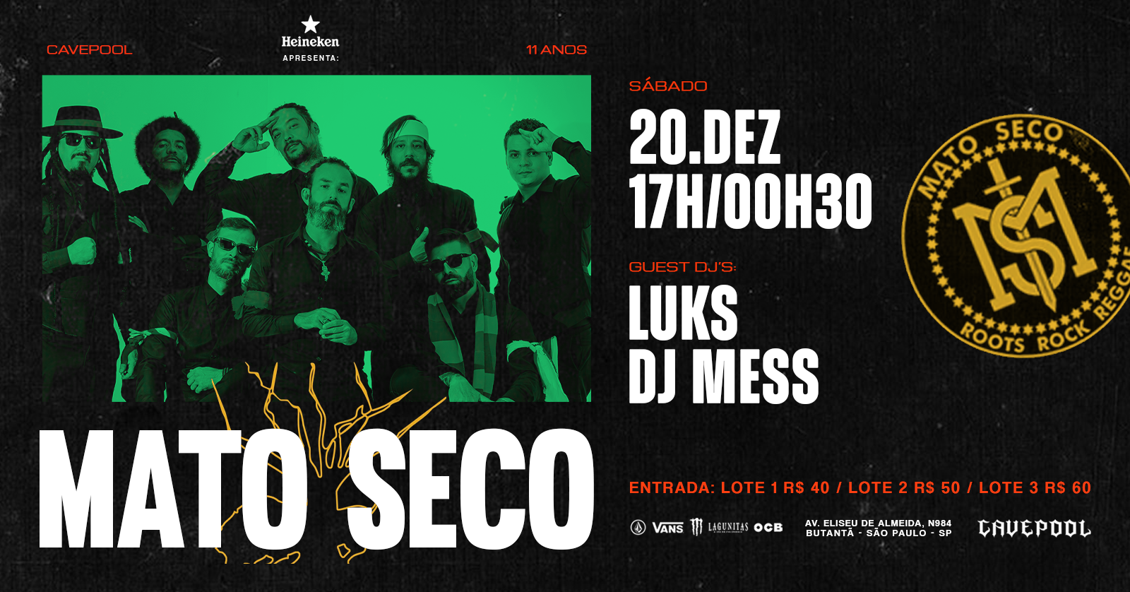 Cavepool Apresenta Mato Seco em São Paulo