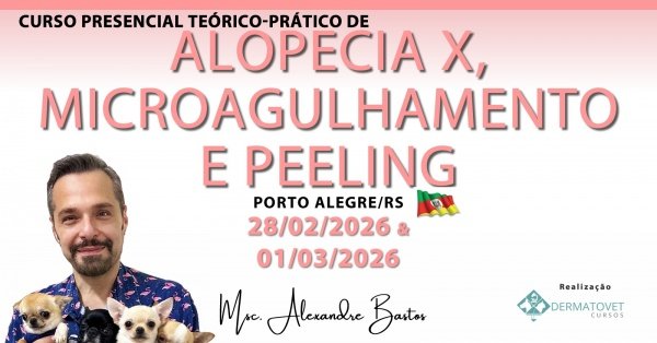 Imagem do evento CURSO PRESENCIAL TEÓRICO-PRÁTICO DE ALOPECIA X, MICROAGULHAMENTO E PEELING