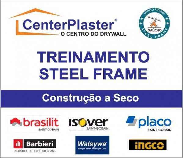 Imagem do evento MARÇO: STEEL FRAME GAÚCHO em Pelotas RS com CENTERPLASTER