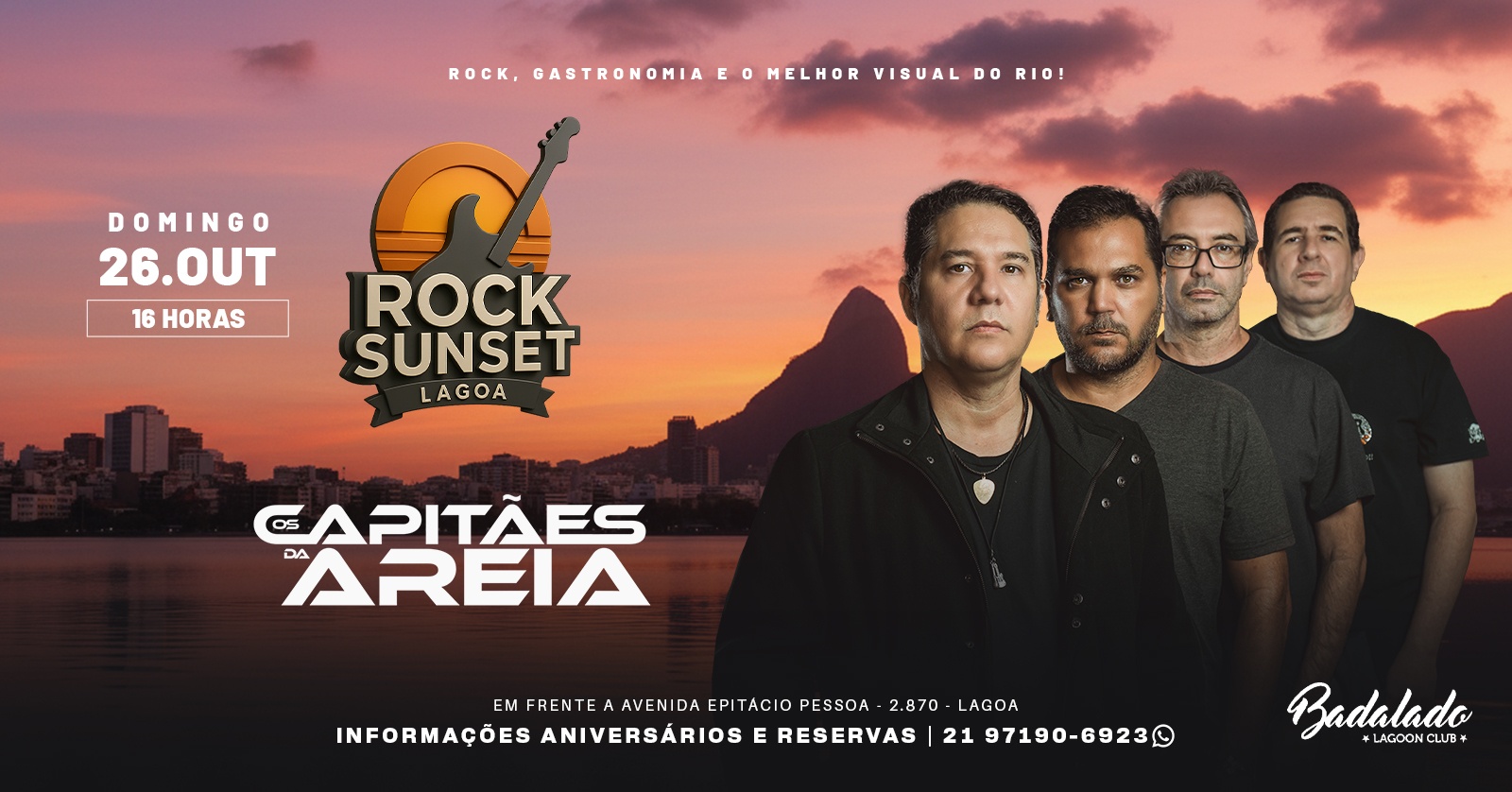 ROCK SUNSET LAGOA |BANDA CAPITÃES DE AREIA | BADALADO LAGOA