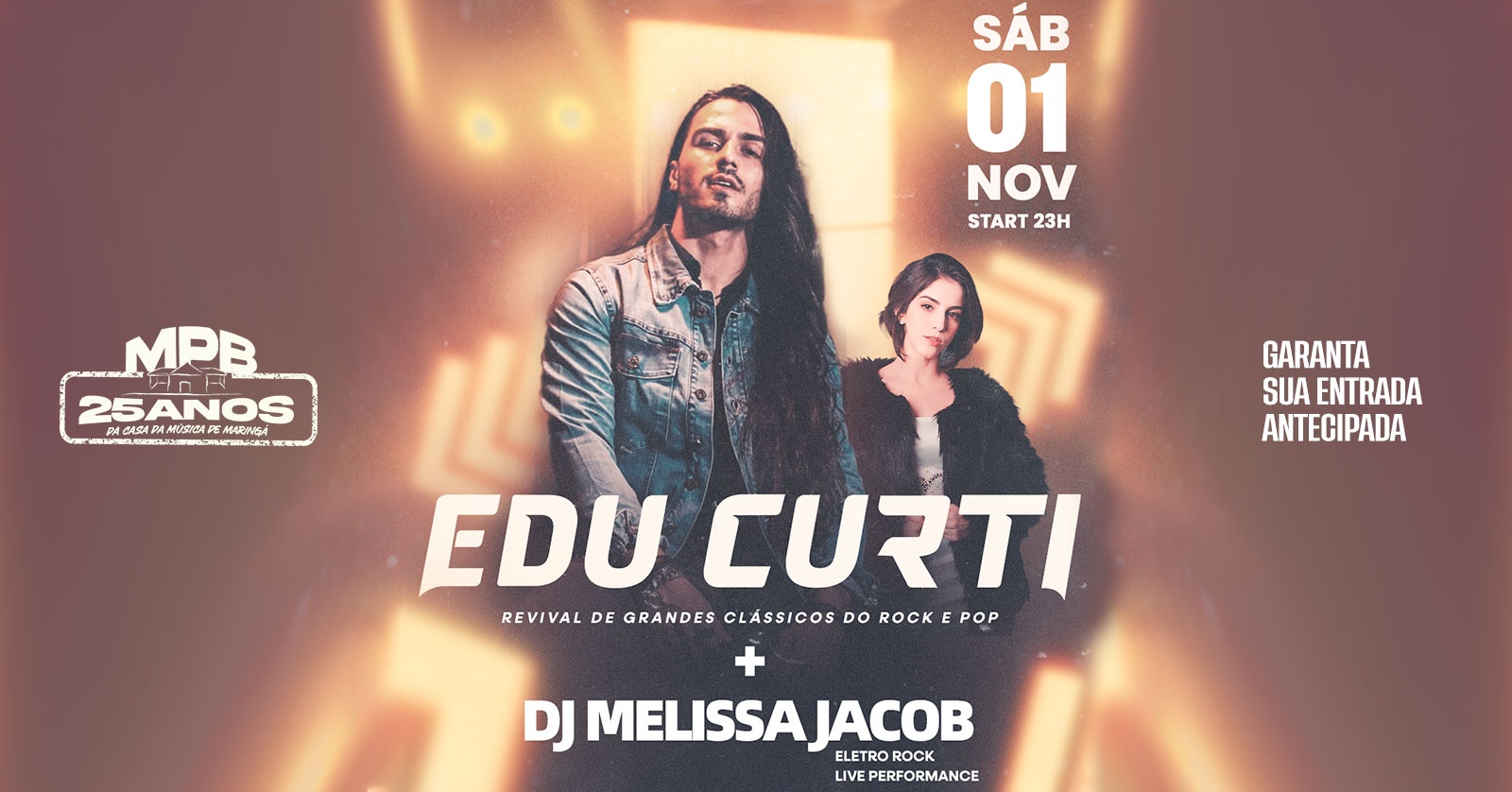 Edu Curti (Classicos do Rock / pop rock/ 80s) + DJ Melissa Jacob (abertura - live performance)