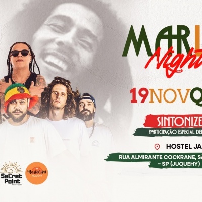 Hostel Jai Apresenta Marley Night: Uma noite em homenagem a Bob