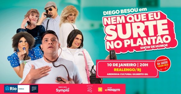 Imagem do evento Diego Besou em Nem Que Eu Surte no Plantão