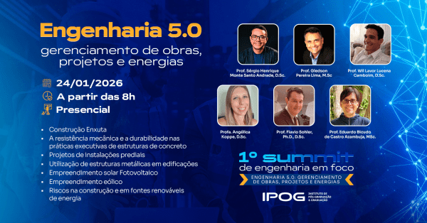 Imagem do evento 1° Summit de engenharia em foco- Engenharia 5.0: Gerenciamento de Obras, Projetos e Energias.