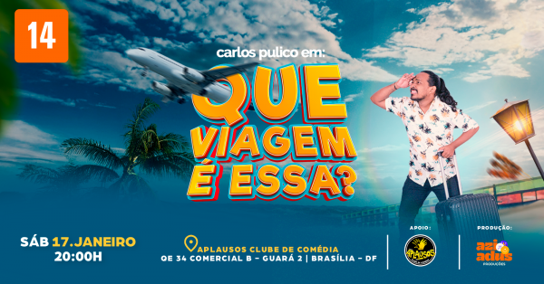 Imagem do evento Que viagem é essa? - Carlos Pulico - Comédia stand-up