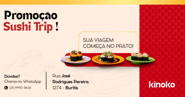 Imagem do evento PROMOÇÃO - Sushi Trip: sua viagem começa no prato