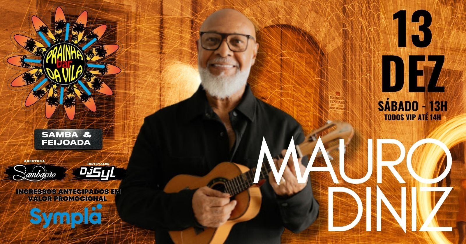 Mauro Diniz no Prainha da Vila em São Paulo