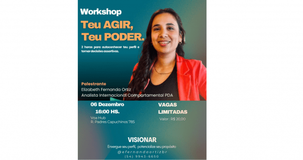 Imagem do evento WORKSHOP - TEU AGIR TEU PODER