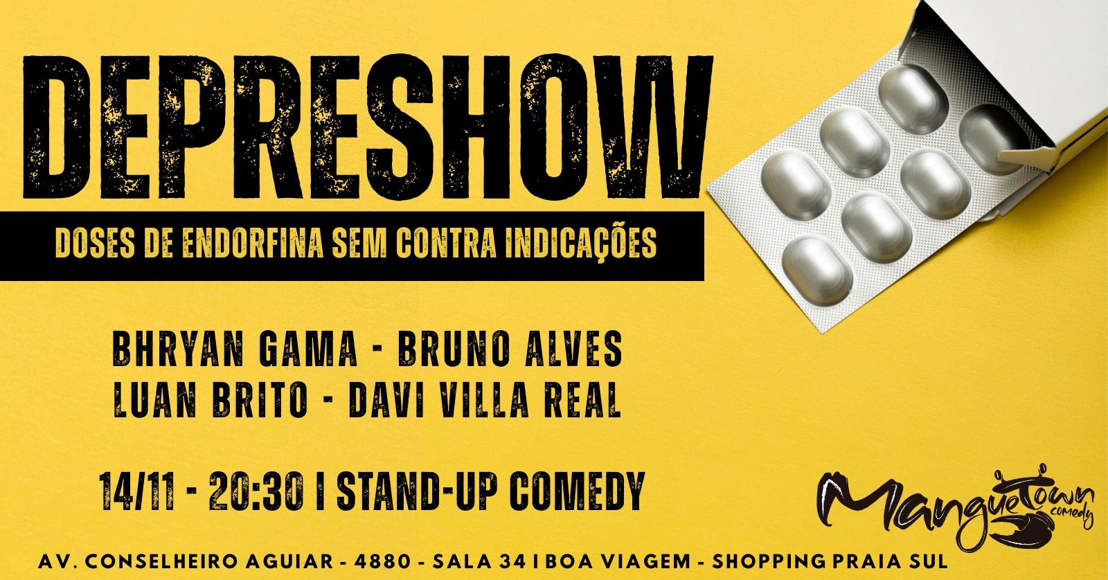 DEPRESHOW  com um elenco de Endorfina (stand-up comedy)