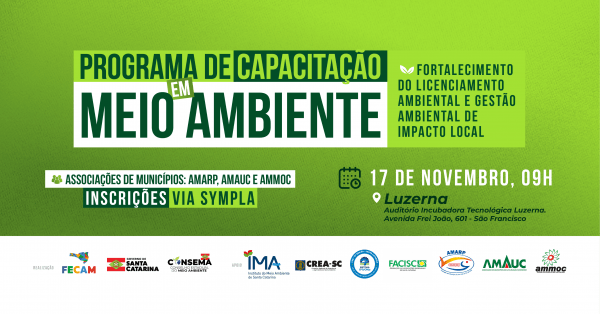 Imagem do evento Programa de Capacitação em Meio Ambiente - Luzerna
