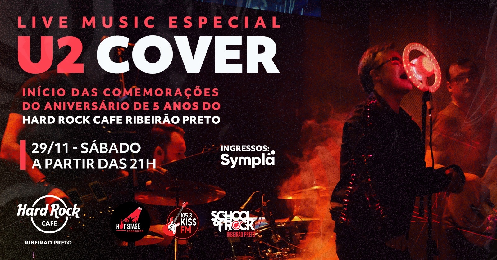U2 Cover Ribeirão – Vertigo Night no Hard Rock Cafe Ribeirão Preto