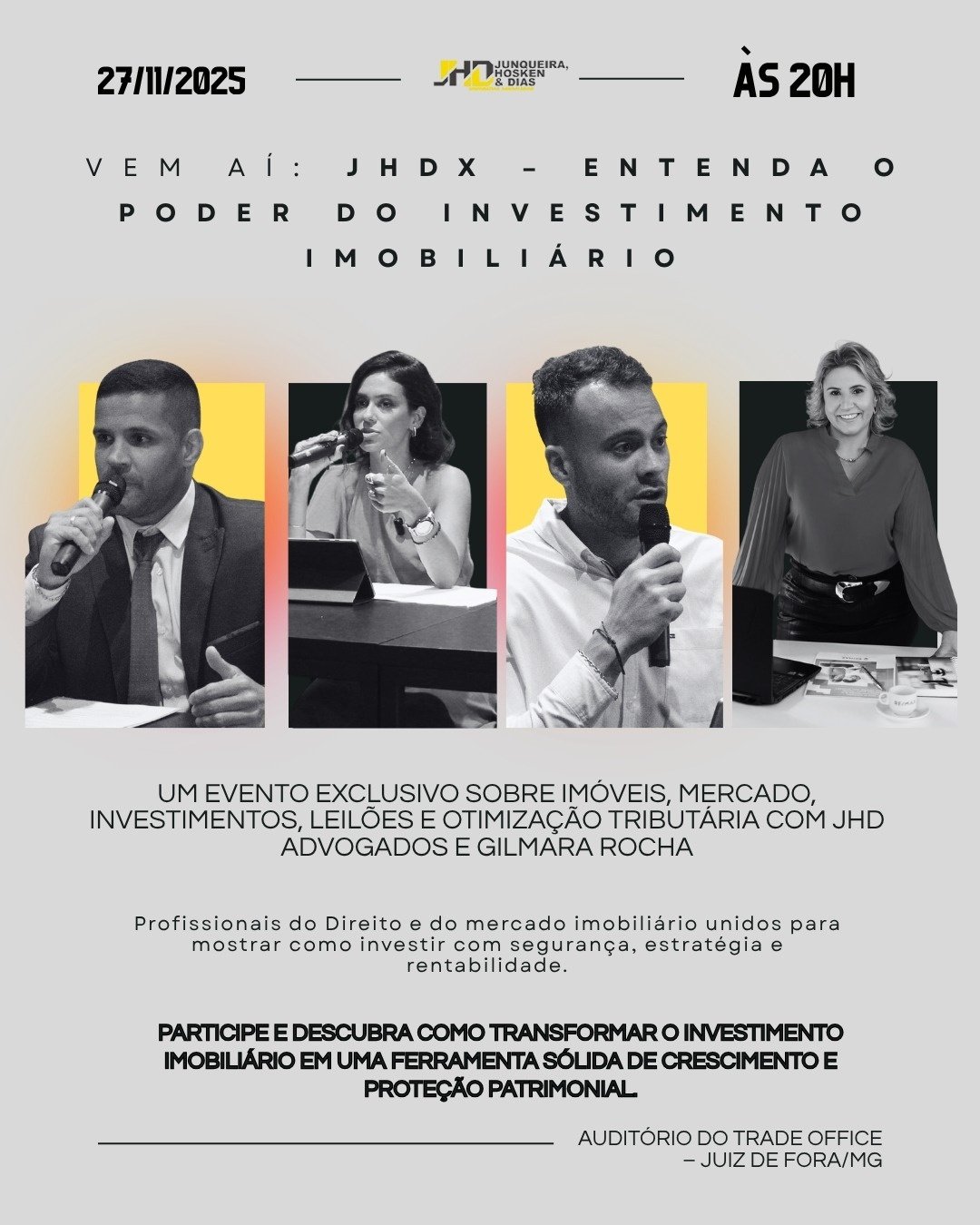 Jhdx JHDX - ENTENDA O PODER DO INVESTIMENTO IMOBILIÁRIO em Juiz de Fora - Sympla
