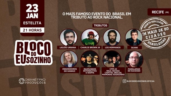 Imagem do evento Bloco do Eu Sozinho em Recife/PE