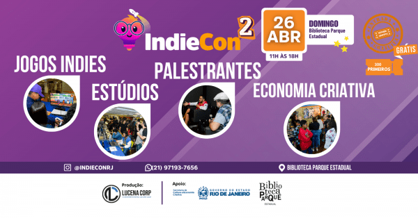Imagem do evento IndieCon 2- Convenção Carioca de jogos Independentes